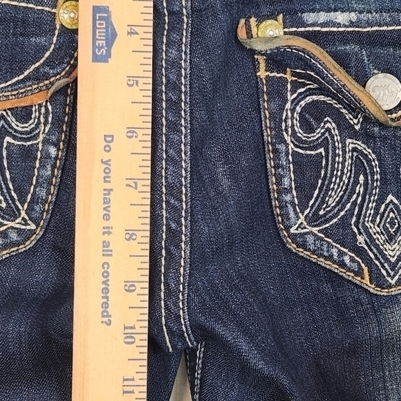 MEK Boulder 28x34 Distressed Low Rise‎ Bootcut Stretch Leather Western Rodeo - Picture 7 of 13